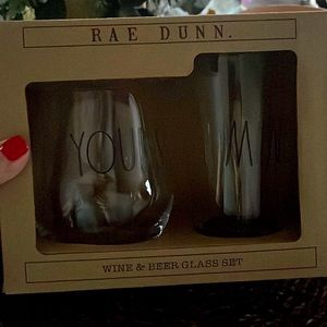 New Rae Dunn Wine & Beer Set